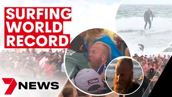 Blake Johnston breaks world surfing record at Cronulla beach | 7NEWS