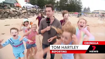 Blake Johnston breaks world surfing record at Cronulla beach | 7NEWS