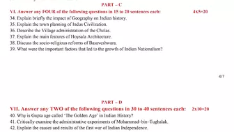 II PUC history blueprint and model question paper 2023