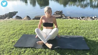 Relaxing yoga this afternoon