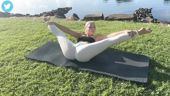 Relaxing yoga this afternoon