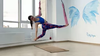 Связка в гамаке / растяжка с гамаком. Fly Stretching #flystretching #airstretching #йогавгамаках