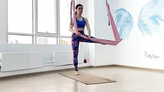 Связка в гамаке / растяжка с гамаком. Fly Stretching #flystretching #airstretching #йогавгамаках