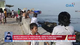 Baseco beach at Pasig River, hindi pa rin maaring paliguan dahil sa mataas na fecal coliform | UB