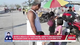 Baseco beach at Pasig River, hindi pa rin maaring paliguan dahil sa mataas na fecal coliform | UB