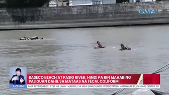 Baseco beach at Pasig River, hindi pa rin maaring paliguan dahil sa mataas na fecal coliform | UB