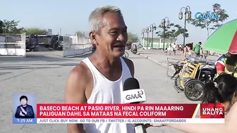 Baseco beach at Pasig River, hindi pa rin maaring paliguan dahil sa mataas na fecal coliform | UB