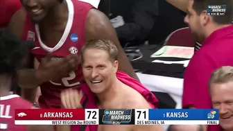 Eric Musselman goes hog wild after Arkansas knocks off Kansas