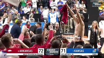 Eric Musselman goes hog wild after Arkansas knocks off Kansas