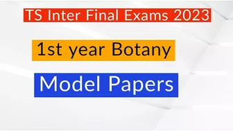 Botany Model paper 2023 || Ts Inter 1st year Botany model paper 2023 || Botany Important questions