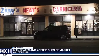 Elderly man attacked, robbed outside San Fernando meat market