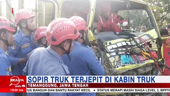 Dua Truk Terlibat Kecelakaan di Temanggung, Sopir Terjepit Kabin #Realita 19/03