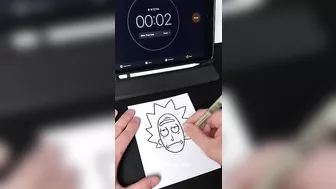 Drawing Rick, But I Only Have 30 Seconds... Art Challenge! (#shorts)