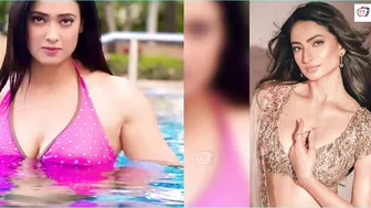 Shweta Tiwari In Pink Bikini Chilling With Son Reyaansh In A Pool