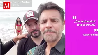 Eugenio Derbez regaña a Aislinn por 'enseñar mucho' con bikini rojo; causa polémica