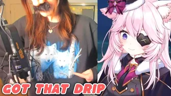 Nyanners shows us her drip on stream..