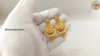 Gold Earrings Designs New Model 2023 | Gold Earrings With Weight Price