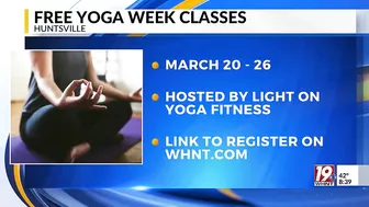 Light On Yoga Partners With Local Businesses to Offer Free Yoga Classes | News 19 at 8:30 a.m.