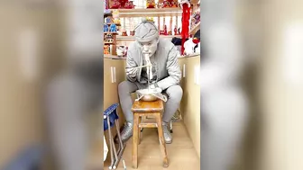 Silver​man Sculpture Funny , Silver Man Ah Shao Funny , part 2719