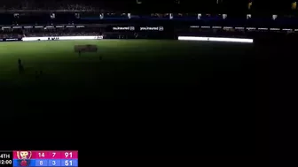 INSANE scenes as lights go out in Brisbane v Melbourne game