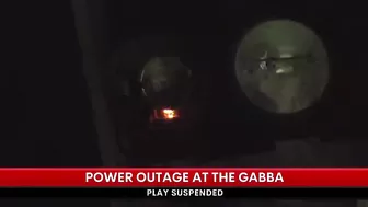 INSANE scenes as lights go out in Brisbane v Melbourne game