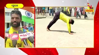 Mysuru Man On A 4000KM Padayatra To Promote Yoga Reached At Puri | Nandighosha TV