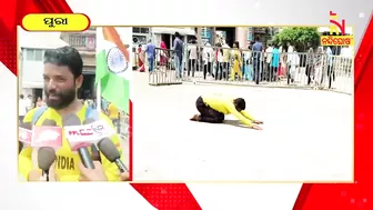 Mysuru Man On A 4000KM Padayatra To Promote Yoga Reached At Puri | Nandighosha TV