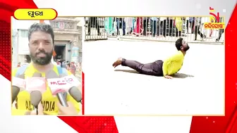 Mysuru Man On A 4000KM Padayatra To Promote Yoga Reached At Puri | Nandighosha TV