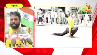 Mysuru Man On A 4000KM Padayatra To Promote Yoga Reached At Puri | Nandighosha TV