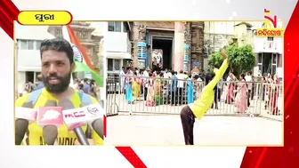 Mysuru Man On A 4000KM Padayatra To Promote Yoga Reached At Puri | Nandighosha TV