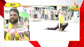 Mysuru Man On A 4000KM Padayatra To Promote Yoga Reached At Puri | Nandighosha TV