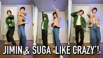 JIMIN & SUGA 'Like Crazy' Dance Challenge! | BTS 방탄소년단