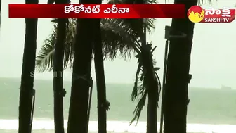 Coco Arena in Vizag Beach | Coconut Trees in Visakhapatnam Beach | G 20 Summit |@SakshiTV​