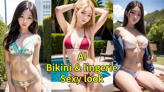 [4K] AI Art beauty girls in lingerie, underwear & bikini models ❤️❤️| ランジェリー、下着美女