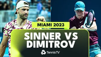 Jannik Sinner Faces Off Against Grigor Dimitrov | Miami 2023 Highlights