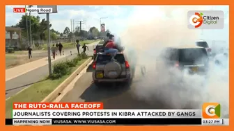 Police teargas Raila Odinga’s convoy at Ngong Road