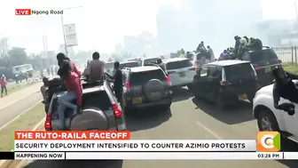 Police teargas Raila Odinga’s convoy at Ngong Road