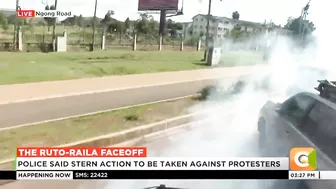 Police teargas Raila Odinga’s convoy at Ngong Road