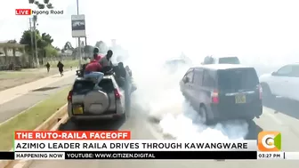 Police teargas Raila Odinga’s convoy at Ngong Road