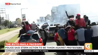 Police teargas Raila Odinga’s convoy at Ngong Road