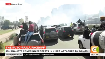 Police teargas Raila Odinga’s convoy at Ngong Road