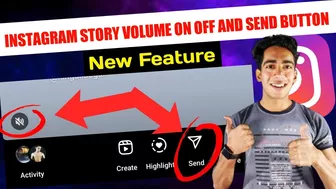 Instagram Story Volume On Off Button And Send Button New Feature | Instagram Story Send Option