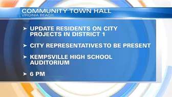 Community town hall set in Virginia Beach for updates on District 1