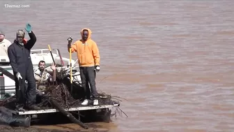 Lake Tobesofkee workers open dam and clean up beach