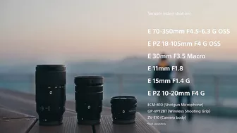 Lenses for Travel vlog | Vlog camera ZV-E10 | Sony | Lens