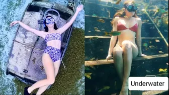 Every day its Short Videos All Together 5 | Underwater Bikini Girls Swimming 2023