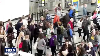 Not so spring-like travel day at MSP after major storms