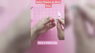 Tutorial express. Aretes Planta Marios Bross de Pasta flexible o Porcelana Fría.