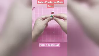 Tutorial express. Aretes Planta Marios Bross de Pasta flexible o Porcelana Fría.