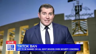 TikTok banned from government devices over spying fears | 9 News Australia